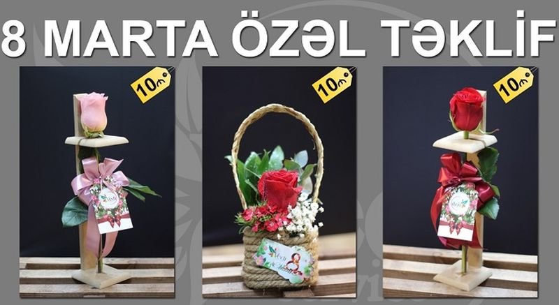 Bakının gül dükanları 8 Marta nə təklif edir? - ENDİR..., fotoşəkil-2 Bakının gül dükanları 8 Marta nə təklif edir? - ENDİRİMLƏR + QİYMƏTLƏR, fotoşəkil-2